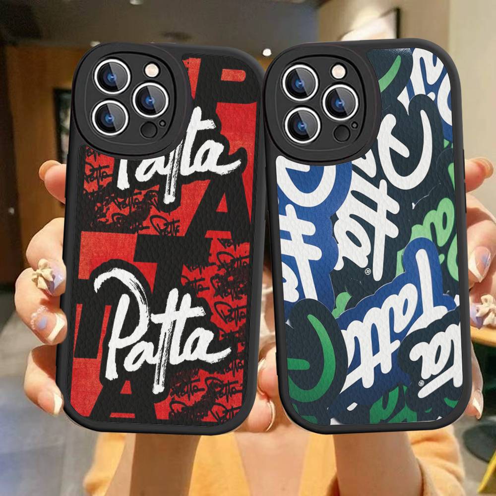 Модный Чехол для Телефона P-patta Для iPhone 16 15 14 13 12 11 Pro Max Plus Кожаный Мягкий Чехол
