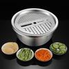 Многофункциональное сито из 3 частей из нержавеющей стали и миска для мытья и нарезки фруктов и овощей