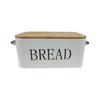Художественные коробки для хранения хлеба Элегантное решение для хранения хлеба на столешнице Вентилируемый металлический корпус с бамбуковой крышкой