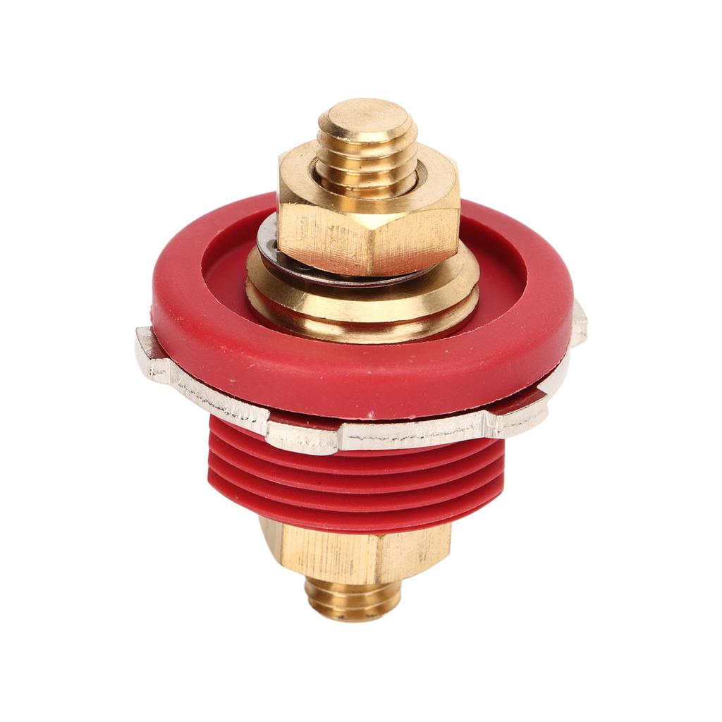 38in Thru Panel Battery Terminal 250A Zinc Alloy Brass Universal for Car RV Boat Yacht Red