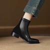 Krazing Po Microfiber Winter Round Toe Size 33 Chelsea Boots Size 43 Zipper Low Heels Vintage Ankle Boots