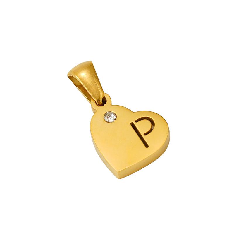 Подвеска «Любовь» из 26 букв: Ожерелье с инициалами в форме сердца из нержавеющей стали для женщин