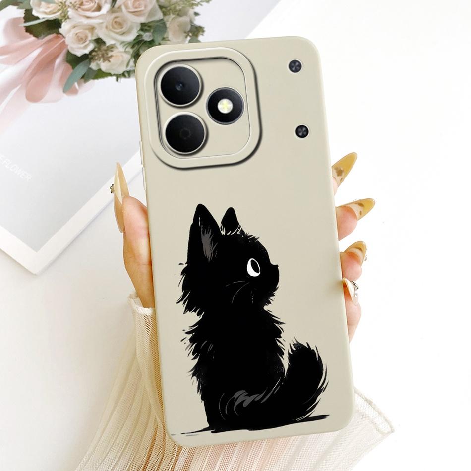 For Realme Note 80 RMX5388 Cute Cat Flower Cartoon Phone Case For Realme Note80 4G Soft Silicone Covers Bumpers