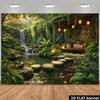 2D Теплый Фонарь Садовый Водопад Фотофон