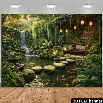 2D Теплый Фонарь Садовый Водопад Фотофон