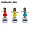 Funny Decoration Car Ornament Hawaii Swinging Girl Shaking Head Dancing Doll Solar Power Toy