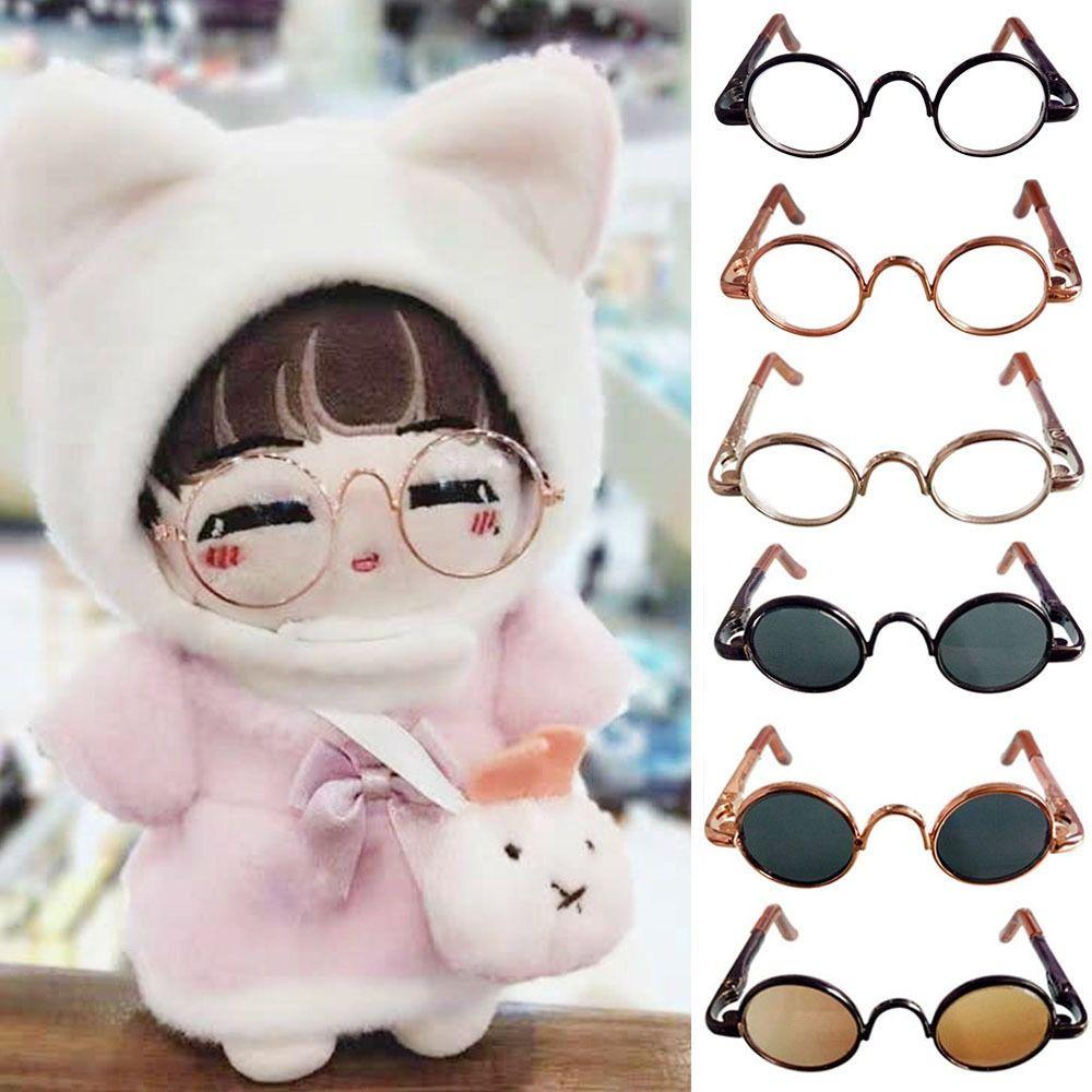 Accessories Mini Plush Doll Glasses Clothes Plush Doll Eyeglasses Cute Round Frame For 10cm Dolls