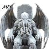 Detailed Bat Wing Sculpture 3D Printed Throne Cthulhu Statue, Gothic Resin Figurine for Shelf & Desk Tabletop Display Figures Decor, Tentacle Monsters