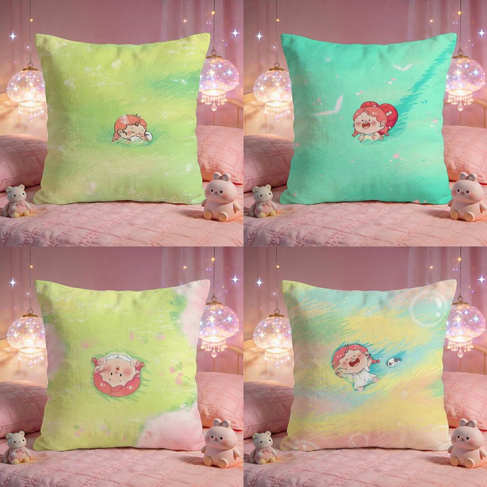 Bubble Fairy Ocean Wave Cushion Cover Premium Comfort Reversible Pillow Cove Two in One Design for Any Room Car Interior
