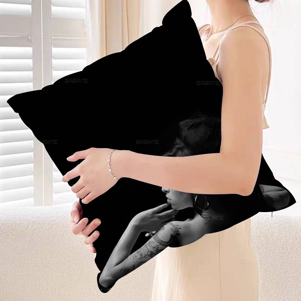 Amy Winehouse Music Singer Star Pillow Gift Home Office Decoration Bedroom Sofa Car Cushion Cover Case 45x45