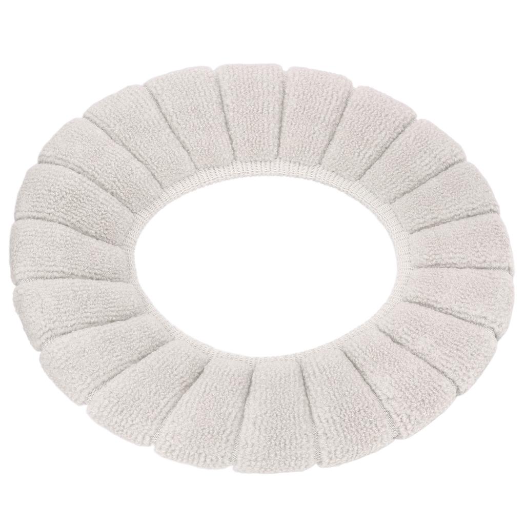 Toilet Seat Cover Thickened Washable Soft Material Keep Warm Skin Friendly Durable Exquisite Color Toilet Seat CushionBeige