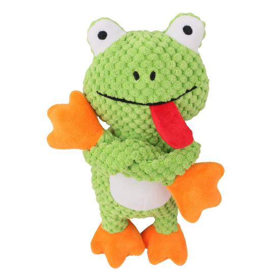 Игрушка для собак с пищащим звуком, интерактивная плюшевая игрушка для собак в виде лягушки, мягкая игрушка для жевания, игрушка для чистки зубов щенка, игрушка-перетягиватель для маленьких, средних и больших собак