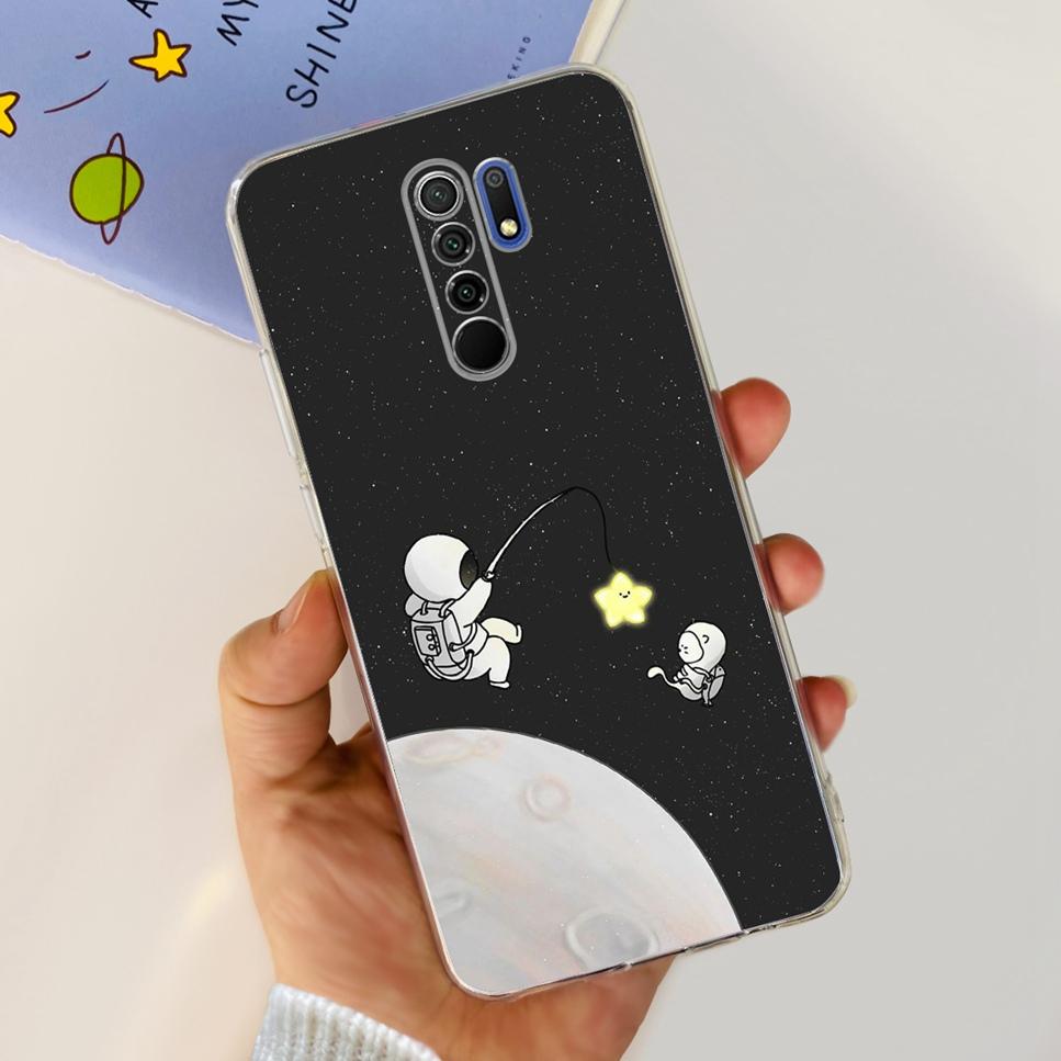 New For Xiaomi Redmi 9 Case Cute Cat Luxury Flower TPU Soft Silicone Clear Cover For Xiaomi Redmi 9 9A 9a 6.53"Bumper Phone Case
