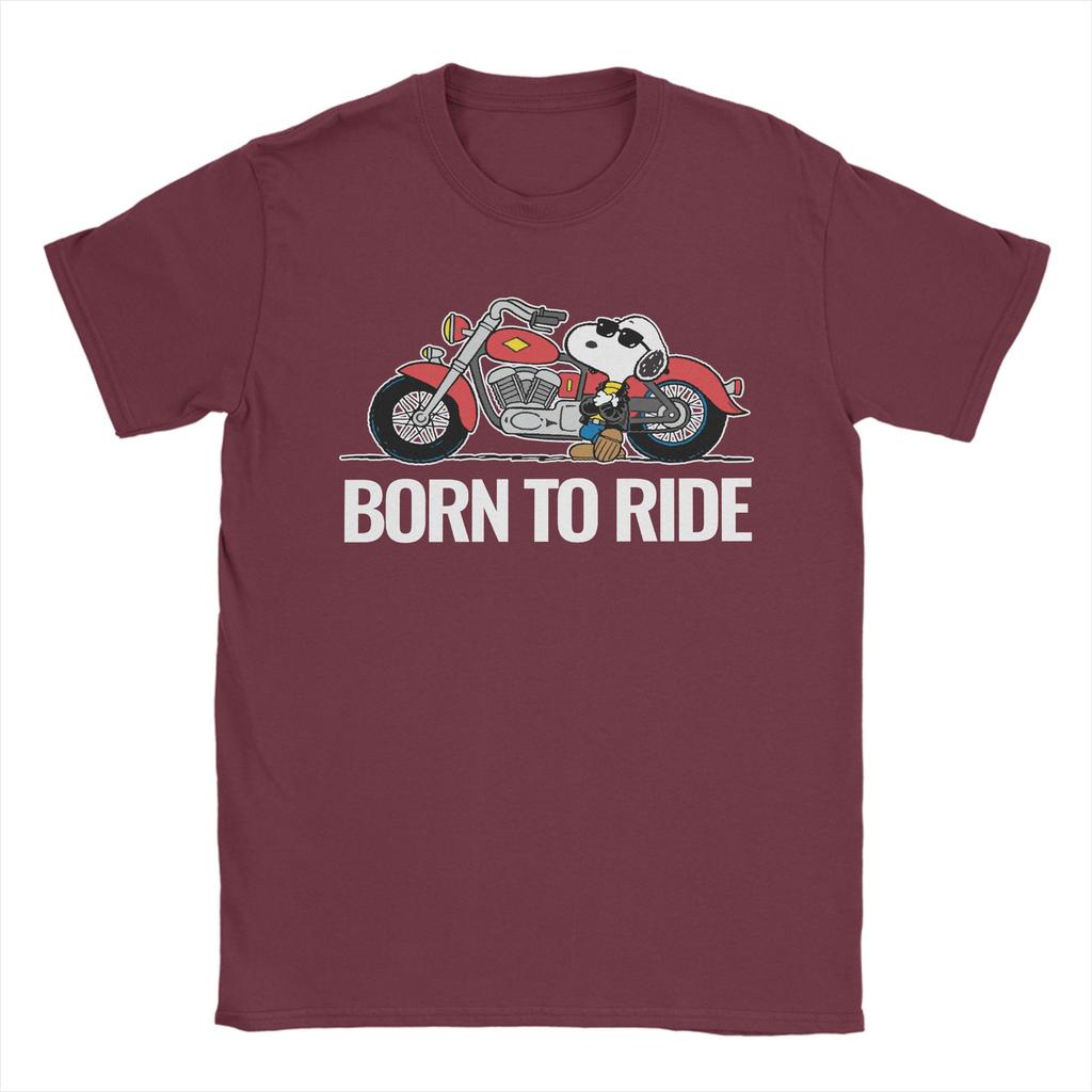 Unisex Tshirt Snoopys His Motorcycle Fashion Pure Cotton Tees Short Sleeve T Shirts O Neck Tops Plus Size
