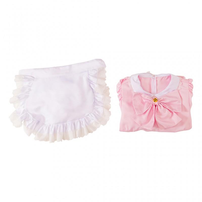 Cute Maid Outfit Pink Lolita Cosplay Costume Anime Role Play Dress Girls
