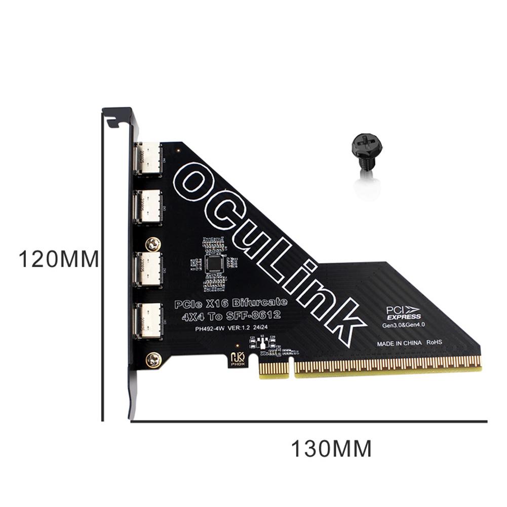 PCIe X16 To SFF 8611&8612 Adapter Card PCIe 4.0 X4 To Oculink Adapter PCle4.0 PCIe X1 SSD To U.2 OCUlink SFF-8612 Adapter Card