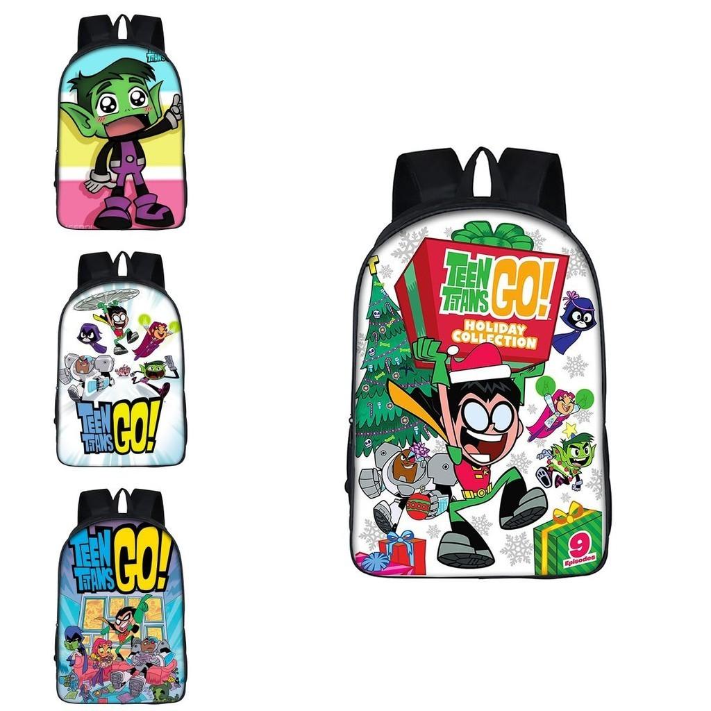 Школьный рюкзак Teen Titans Go с модными мультяшными узорами и практичным дизайном
