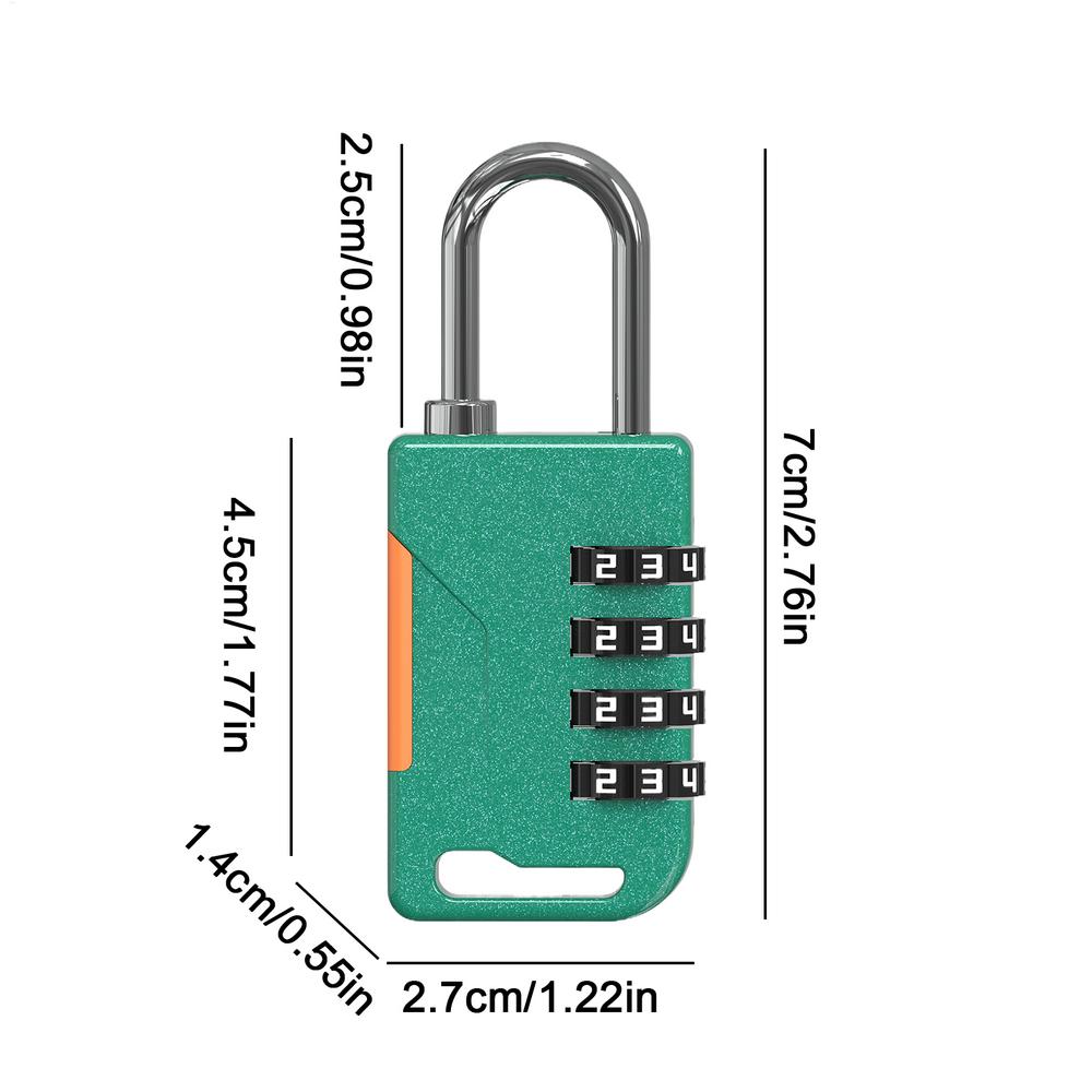 4 Digit Heavy Duty Combination Padlock Zinc Alloy Waterproof Security Lock for Luggage Suitcase Locker Gym Backpack Travel