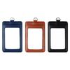 Leather With Lanyard Three Card Position Card Badge Holder Key Chain Card Bag ID Lanyard Name Tag