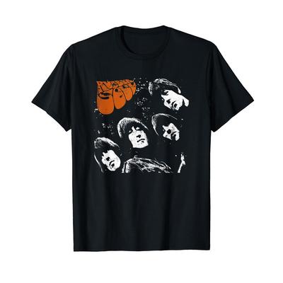 The Beatles Rubber Soul Официальная лицензированная графическая футболка, OBT-0038 Винтажная ретро футболка с изображением рок-группы, Музыкальные товары
