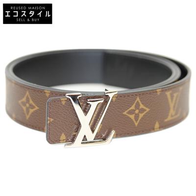 Louis Vuitton 24 года M8362 SVHardware LV Initial 35MM Реверсивный ремень ремень КоричневыйПодержанный