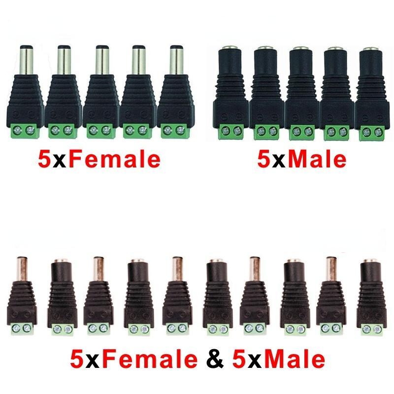 12 В штекер-мама разъем питания постоянного тока, разъем адаптера для камеры видеонаблюдения, светодиодная лента