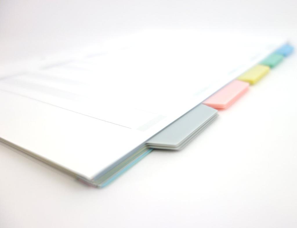 KOKUYO File Index Divider Cards, PP, A4, 5 Tabs, 2 Holes, 5 Sets, Shiki-P30