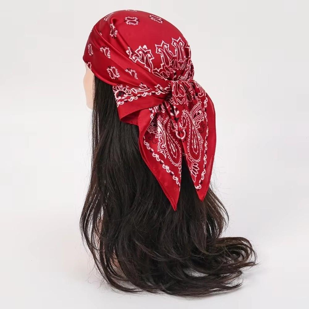 70x70cm Size Square Silk Scarf Soft Material Women Neck Scarf Soft Foulard Scarf Bag Decoration