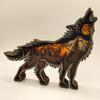 Wooden Wolf Totem Ornament – Creative Carved Christmas Decoration