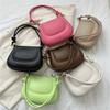 Soft Pu Ladies Crossbody Bag Women Purple Underarm Bag Retro Solid Color Handbag Fashion Design Girl Small Shoulder Bags