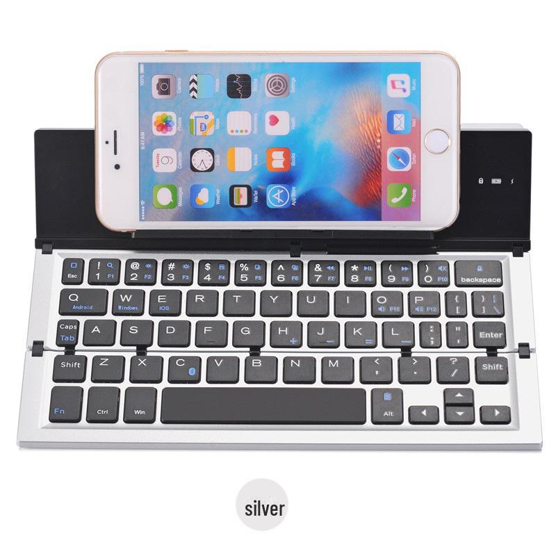 Универсальная алюминиевая складная Bluetooth-клавиатура для мобильных телефонов и планшетов