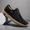 Suede Leather Men Casual Shoes Comfy Man Leisure Walk Flats Lace Up Business Style Dress Shoe Ultra-light Driving Shoes Sneakers