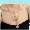 Skull Cross Halloween Pendant Necklace With Alloy And Water Wave Chain For Women
