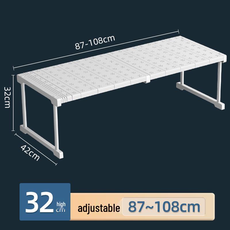 Многоярусный шкаф для хранения в гардеробе и на кухне без сверления с полками, закрывающими всю площадь