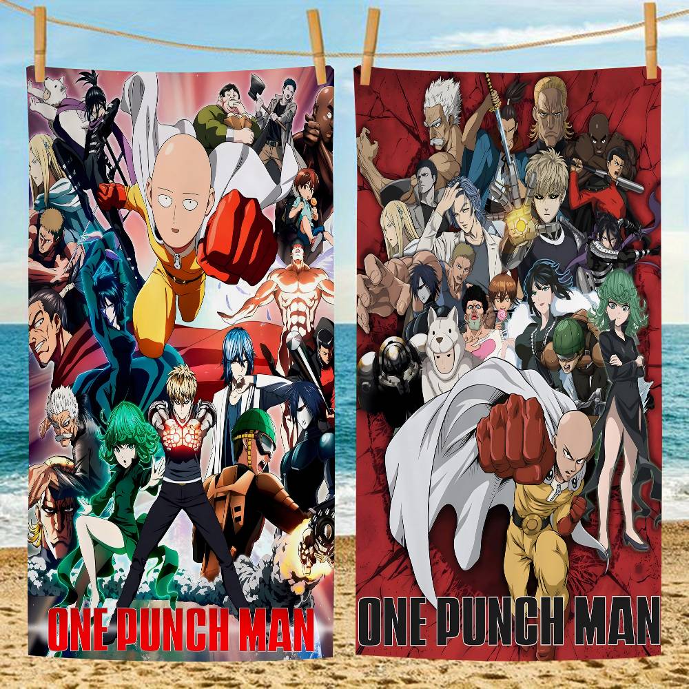 O-One-Punch Man S-Сайтама Аниме Пляжное Полотенце для Плавания Мягкое Впитывающее Мыльное Полотенце Детские Подарки для Детей Путешествия Кемпинг Спортзал
