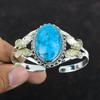 Tibetan Turquoise Cuff Bracelet Real Gemstone Handmade Bangle 925 Sterling Silver Adjustable Cuff Bracelet 18K Gold Plated Butterfly Bangle