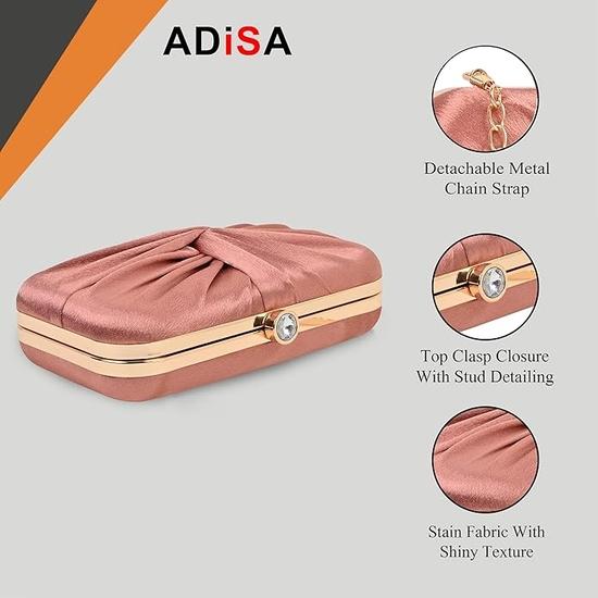 ADISA атласный клатч с узлом для формальной вечеринки с золотой цепочкой для женщин и девушек