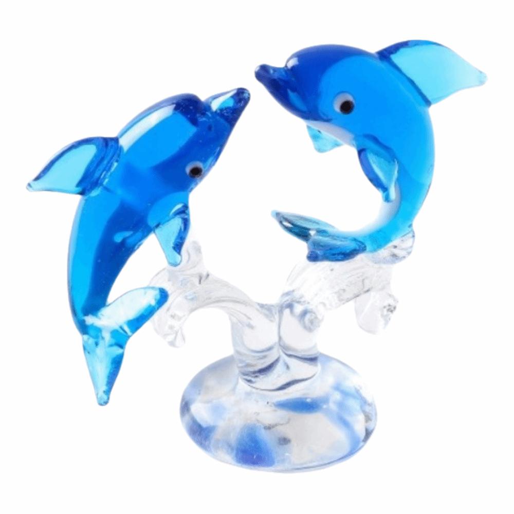Cute Dolphin Ornament Glass Dolphin Decor Desktop Ornament Dolphin Statue Home