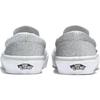 Vans Классические детские кроссовки Slip-On V Kids Glitter - серебристые детские кроссовки True-White VN0A5KXMX1K