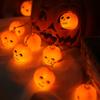 Halloween Pumpkin Lantern String LED Small Colorful Lantern Garden Bar Ghost House Shopping Mall Courtyard Decorative Lamp