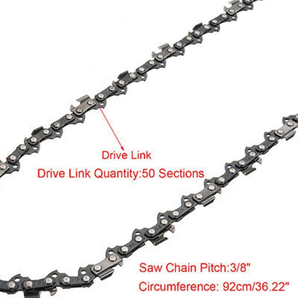 High Reliability Saw Chain Stable Characteristics White & Black 3/8 LP 50DL
