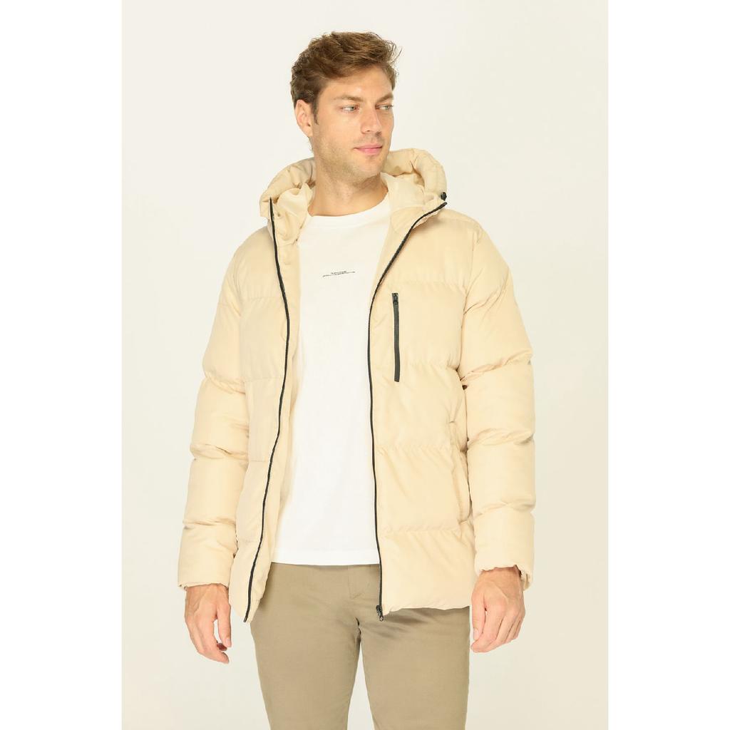 Мужское черное ветрозащитное стеганое зимнее пальто с капюшоном из волокна