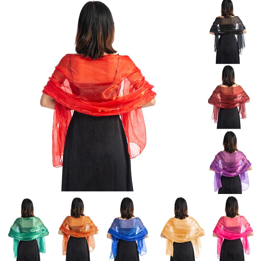 Женское вечернее платье, свадебная шаль, однотонная вечерняя шаль, шарф, женская накидка