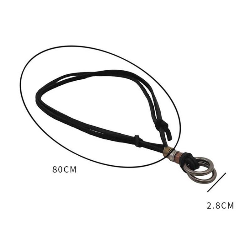 Мужской кожаный шнур зеленого античного цвета, кулон, ювелирное изделие, круг из воловьей кожи, ожерелье