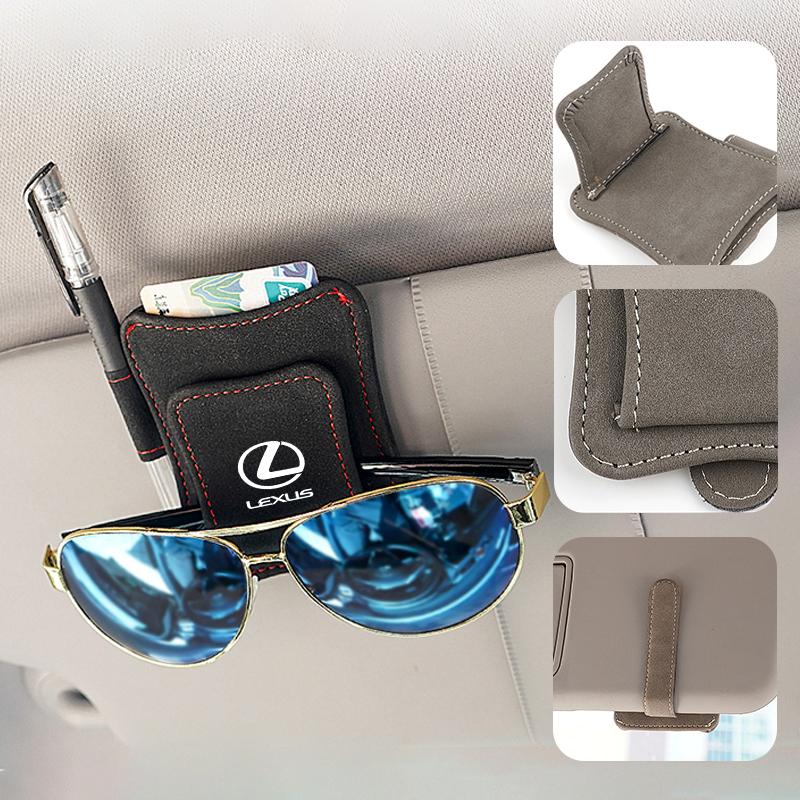 Car Sun Visor Eyeglass Clip Glasses Holder Card For Lexus RX330 IS250 Ct200h ES300h RX350 IS300h NX300h RX400h UX Accessories
