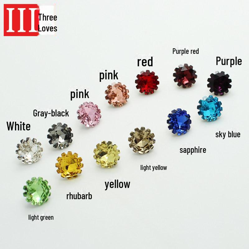 Sanai Crystal & Colored Diamond Buttons for Ladies' Clothing & Men's Shirts