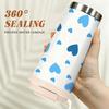 Cute Blue Heart Pattern Stainless Steel Insulated Coffee Tumbler Vacuum Travel Mug,Reusable Thermal Cup for Hot Cold Drinks Gift