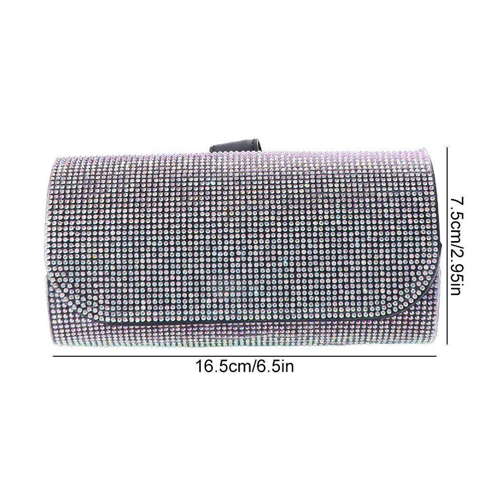 Bling Car Eyeglasses Holder Luxury Sunglasses Storage Box Sun Visor Glasses Case  Auto interior