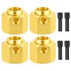 YEAHRUN 4PCS Brass 12MM Wheel Hex Drive Adapter Extended 5/8/9/10/11/12/15/20mm for 1/10 RC Crawler Car TRX4 TRX6 Parts