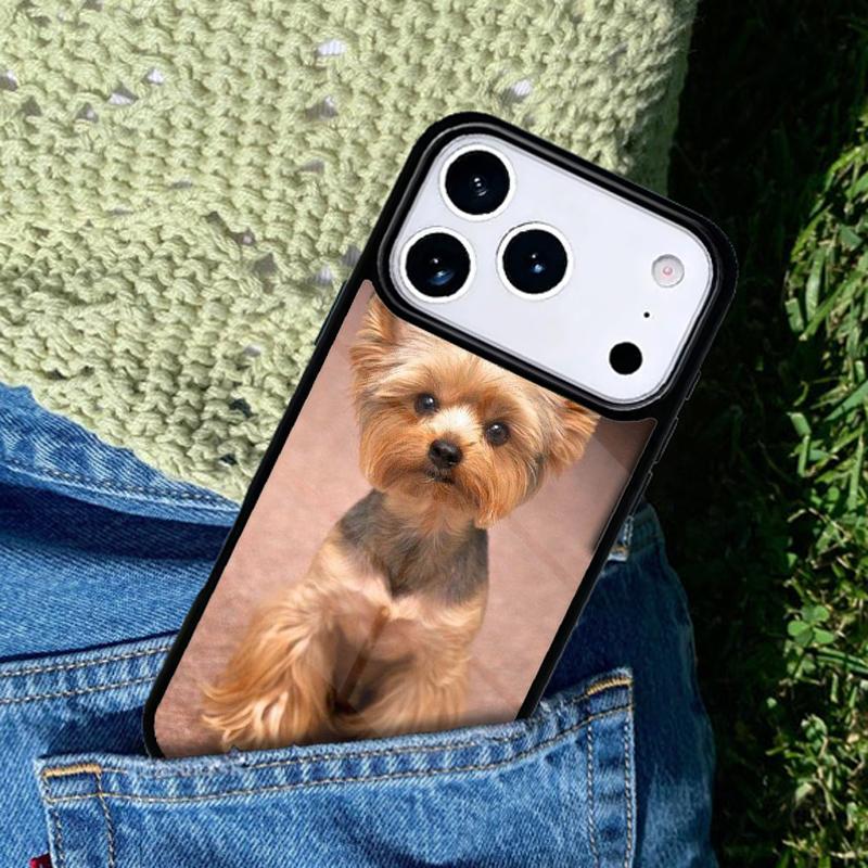 Модный Чехол для Телефона с Йоркширским Терьером Для iPhone 17 AIR 16 Pro Max 15 14 Pro 11 12 13 Ударопрочный Силиконовый Чехол